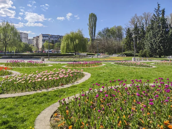 Vista Primavera South Park Cidade Sofia Bulgária — Fotografia de Stock