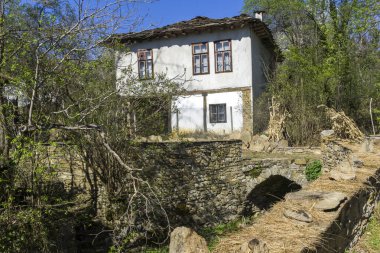 STARO STEFANOVO, BULGARIA - 9 Nisan 2014: Bulgaristan 'ın Lovech bölgesinin tarihi Staro Stefanovo köyündeki eski evler