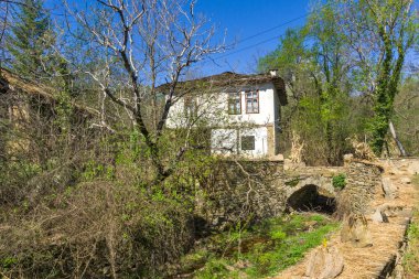 STARO STEFANOVO, BULGARIA - 9 Nisan 2014: Bulgaristan 'ın Lovech bölgesinin tarihi Staro Stefanovo köyündeki eski evler