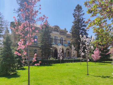 SOFYA, BULGARIA - 24 Nisan 2020: Bulgaristan 'ın Sofya kentindeki Bulgar Ortodoks Kilisesi' nin Kutsal Meclisi