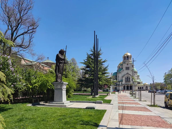 Sofia Bulgaria Abril 2020 Monumento Del Zar Búlgaro Samuel Sofía — Foto de Stock