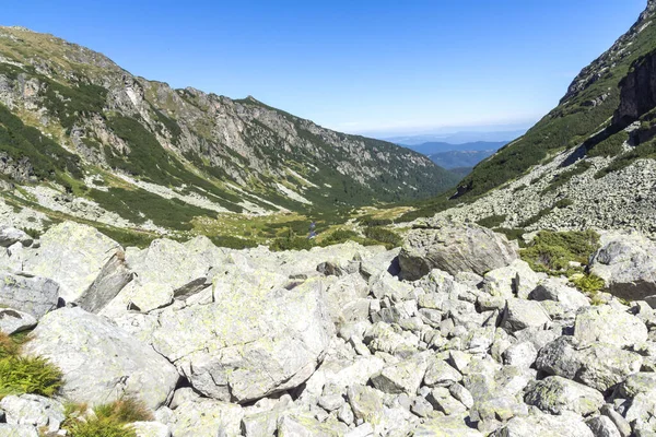 Lanskap Dari Jalur Pendakian Untuk Puncak Malyovitsa Gunung Rila Bulgaria — Stok Foto