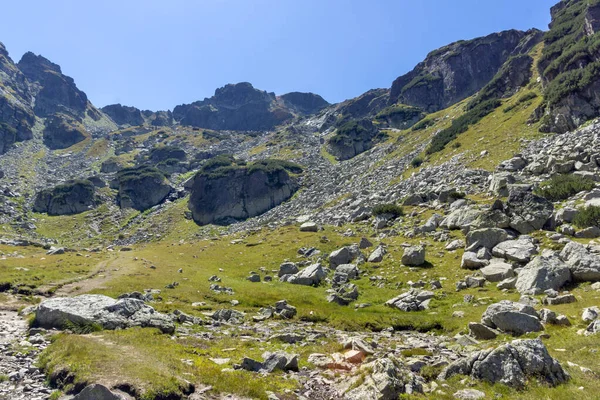 Paisagem Trilha Caminhadas Para Pico Malyovitsa Rila Mountain Bulgária — Fotografia de Stock