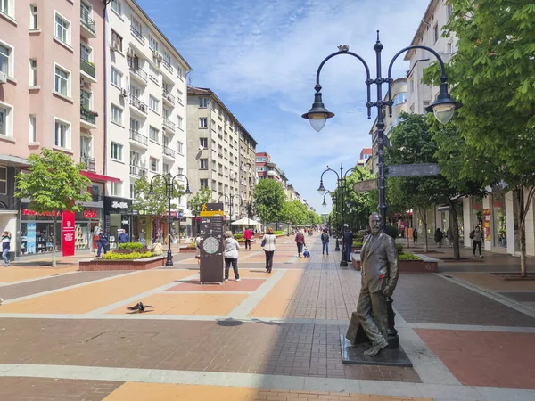 Sofia Bulgarije Mei 2020 Wandelende Mensen Boulevard Vitosha Sofia Bulgarije — Stockfoto