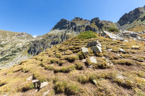 Paisagem Trilha Caminhadas Para Pico Malyovitsa Rila Mountain Bulgária — Fotografia de Stock