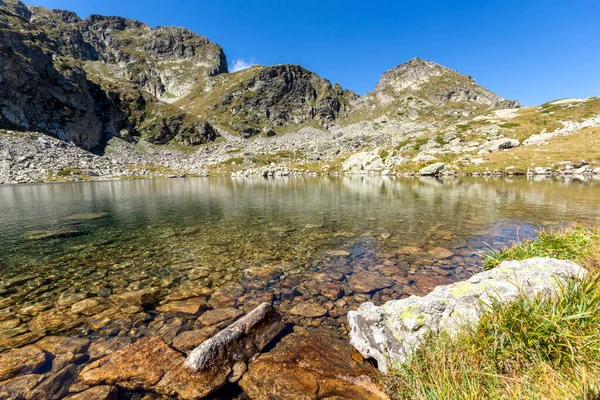 Paesaggio Con Lago Elenino Vicino Malyovitsa Picco Montagna Rila Bulgaria — Foto Stock