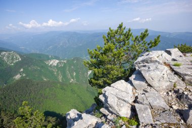 Kızıl Duvar Tepesi 'nden Rodop Dağları, Filibe Bölgesi, Bulgaristan' a inanılmaz manzara