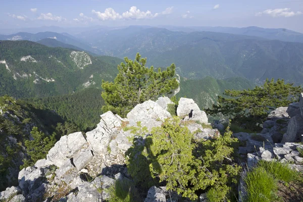 Amazing landscape from The Red Wall Peak to Rhodope Mountains, Plovdiv Region, Bulgaria