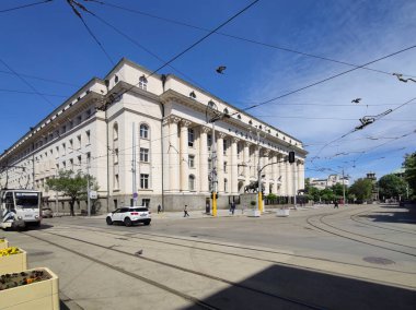 SOFYA, BULGARIA - 5 Mayıs 2020: Bulgaristan 'ın Sofya kentindeki Adalet Sarayı (Sofya Adliyesi) Binası