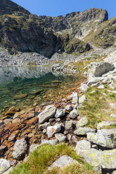 Increíble Panorama Del Lago Elenino Cerca Del Pico Malyovitsa Montaña — Foto de Stock