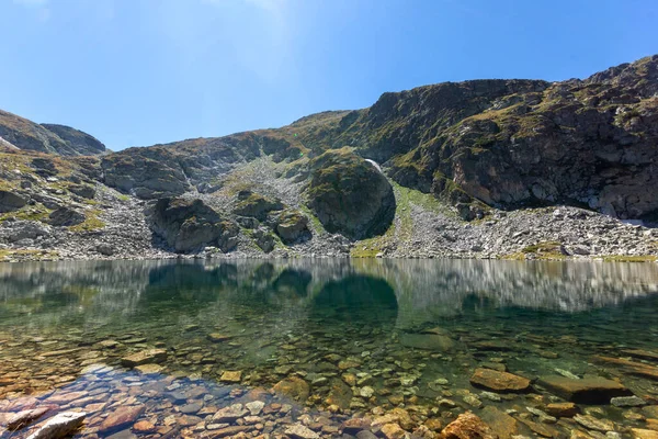 Increíble Panorama Del Lago Elenino Cerca Del Pico Malyovitsa Montaña — Foto de Stock