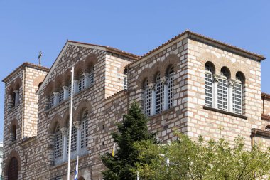 Selanik, Yunanistan - 22 Eylül 2019: Selanik, Orta Makedonya, Yunanistan 'daki antik Bizans St. Demetrios Kilisesi