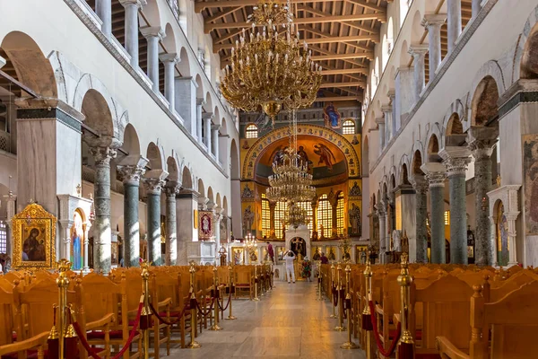 Thessaloniki Grekland September 2019 Den Antika Bysantinska Kyrkan Demetrios Staden — Stockfoto