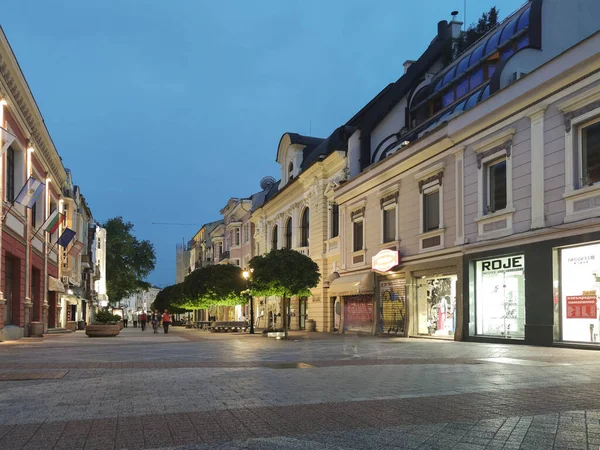 Plovdiv Bulgaria May 2020 Night View Central Pedestrian Street Knyaz — Stock Photo, Image