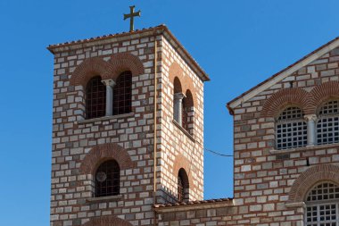 THESSALONIKI, GREECE - 22 Eylül 2019: Selanik, Orta Makedonya, Yunanistan 'daki Aziz Demetrios Kilisesi