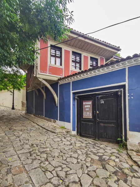 Plovdiv Bulgaria May 2020 Street Nineteenth Century Houses Architectural Historical — 스톡 사진