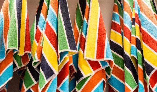 Beach Towels on a Rack — Stock Photo, Image