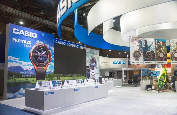 Выставка Casio на выставке CES 2017 — стоковое фото