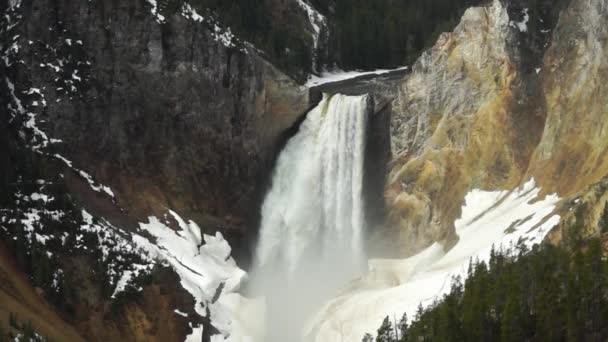 Spring Run-off sulle cascate di Yellowstone — Video Stock