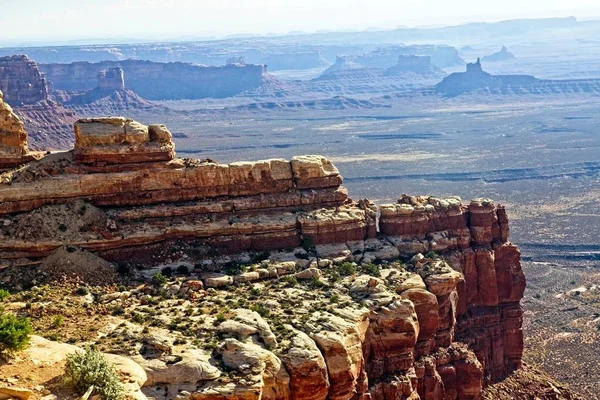 Vally Moki Dugway Promontory Üstüne Tanrıların Bakan Doğal Uzak Manzara — Stok fotoğraf