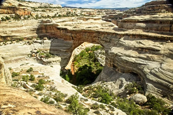 Sipapu Bridge Largest Natural Bridge Natural Bridges 220 Feet High — Stock Photo, Image