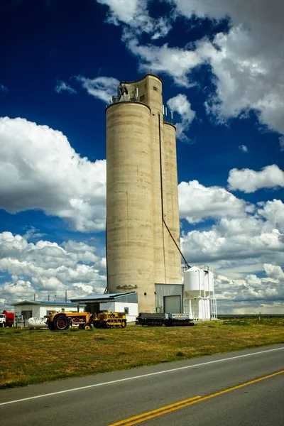 Elevador Grãos Terras Agrícolas Sudoeste Colorado — Fotografia de Stock