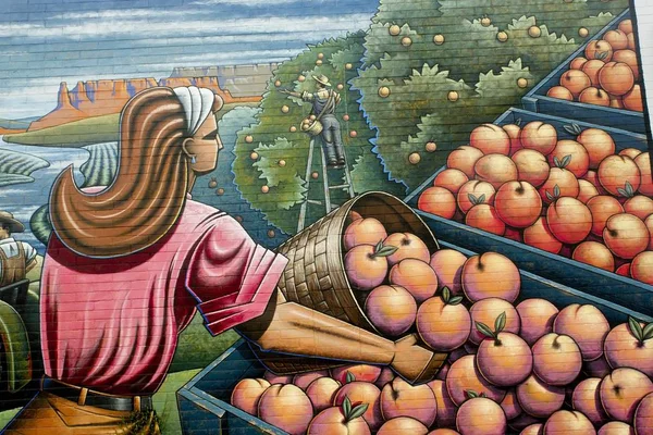 Cortez Usa Septiembre 2017 Harvest Time Mural Del Artista Brad —  Fotos de Stock