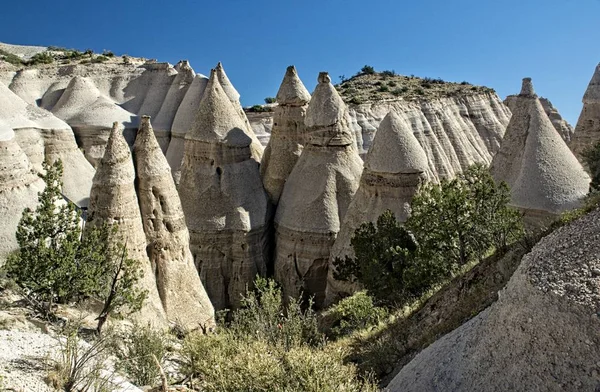 Olağandışı Aşınmış Kaya Oluşumları Çadır Kayalar Ulusal Anıtı New Mexico — Stok fotoğraf