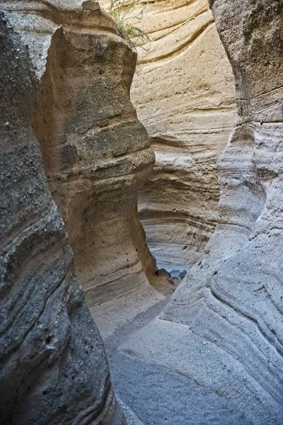 Slot canyon at Tent Rocks leads to a trail to the spectacular overlook