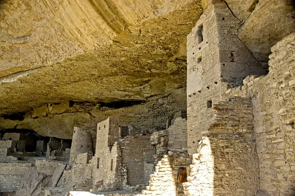 Ancient Ruins All Remain Anasazi Puebloan People Once Lived Cliff — Stock Photo, Image