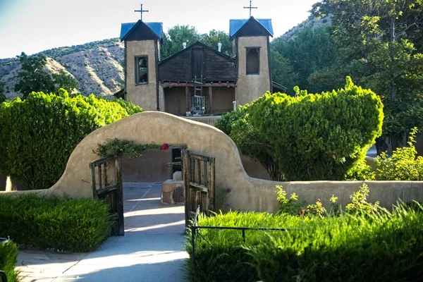 Chimayo Santuario Kapelle Ziel Der Größten Wallfahrt Amerikas Für Diejenigen — Stockfoto