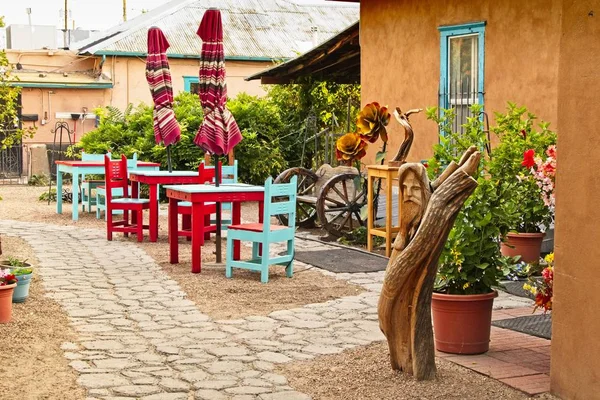 Cozy Backyard Patio Old Town Albuquerque — Stock Photo, Image