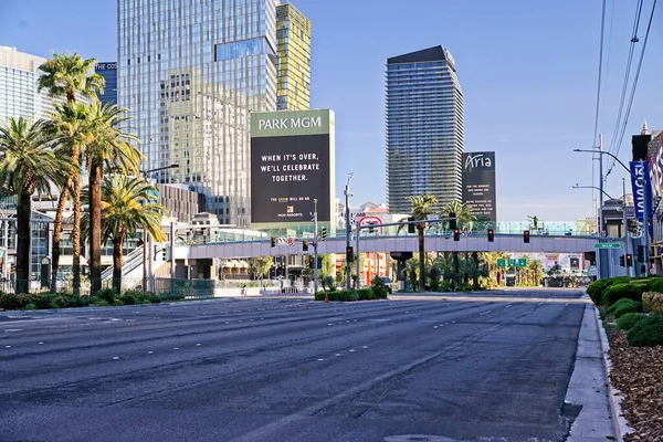 Las Vegas Dubna 2020 Pohled Prázdný Strašidelný Las Vegas Strip — Stock fotografie
