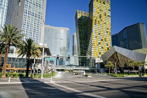 Las Vegas April 2020 Zicht Lege Griezelige Las Vegas Strip — Stockfoto