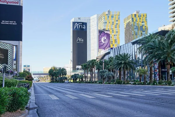 Las Vegas 2020 Április Üres Hátborzongató Las Vegas Strip Látványa — Stock Fotó