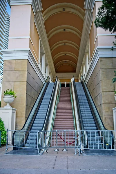 Escaleras Mecánicas Cerradas Hotel Bellagio Durante Bloqueo Del Coronavirus — Foto de Stock
