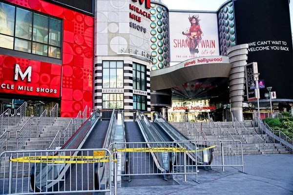 Las Vegas Απριλίου 2020 Κλειστές Κυλιόμενες Κυλιόμενες Σκάλες Και Καταστήματα Φωτογραφία Αρχείου