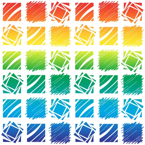 Repeating Rainbow Themed Square Block Pattern — Stock Photo, Image