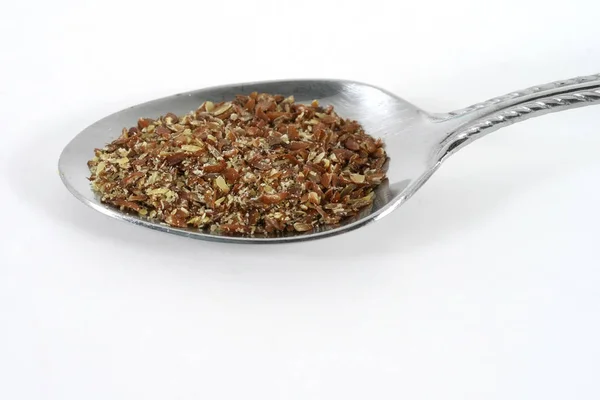 Spoonful of Flax — Stock Photo, Image