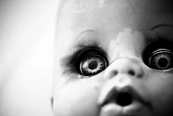 Τρομακτική κούκλα μάτια — Φωτογραφία Αρχείου