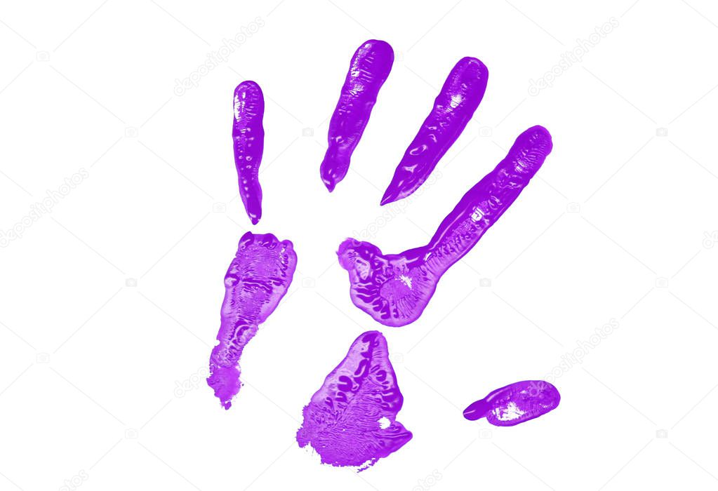 Purple Hand Print