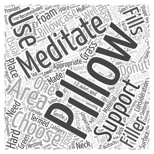 meditation pillow word cloud concept