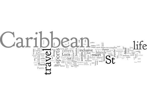 Caribbean Travel Life Stock Illustration