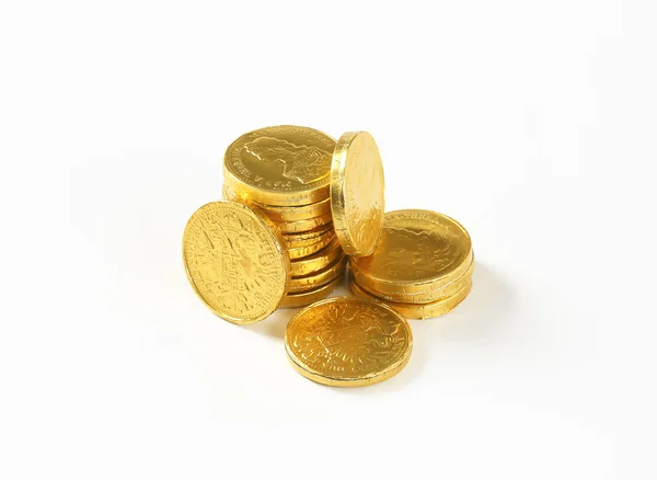 Monedas de chocolate con leche — Foto de Stock