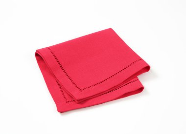 Kırmızı hemstich peçete