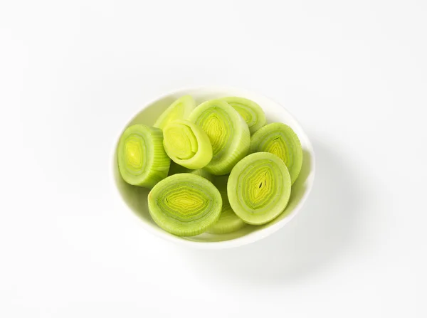 Chopped fresh leek — Stock Photo, Image