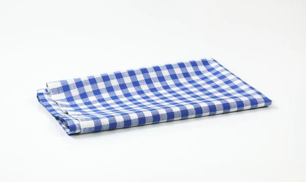 Blauw geblokte servetten — Stockfoto