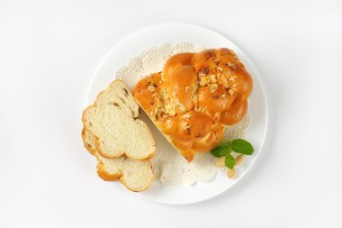 Noel tatlı örgülü ekmek