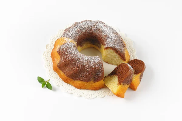 Marmeren bundt cake — Stockfoto