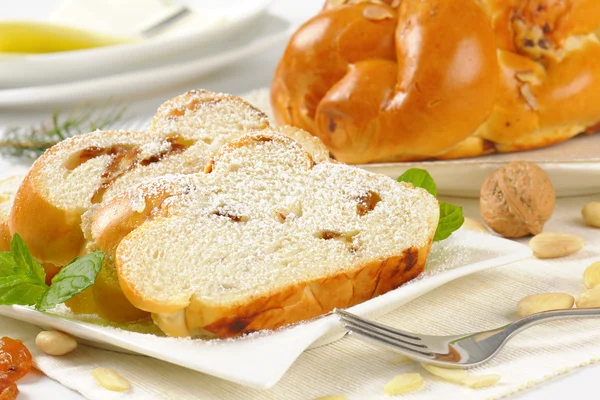 Czech Christmas braided bread — Stock Photo, Image